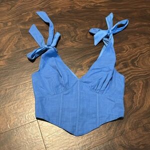 Blue crop top